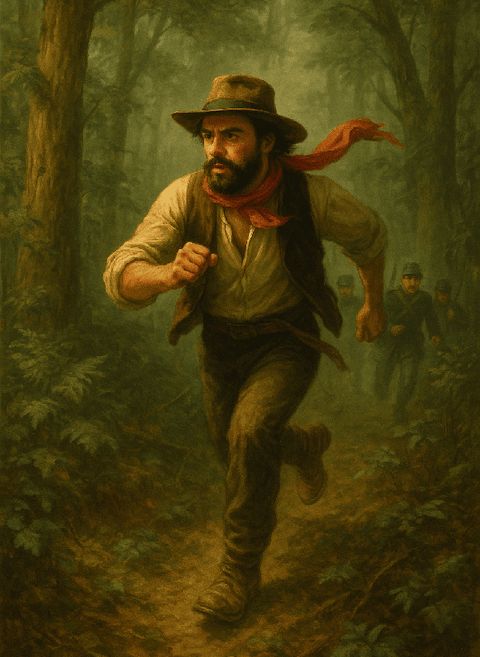 Illustrazione: Gnicche che corre nel bosco